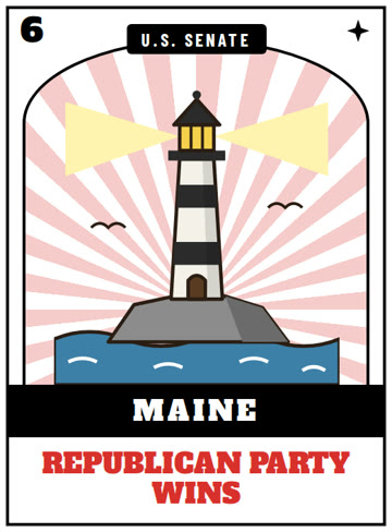 Card 6: Maine, Republican Party wins